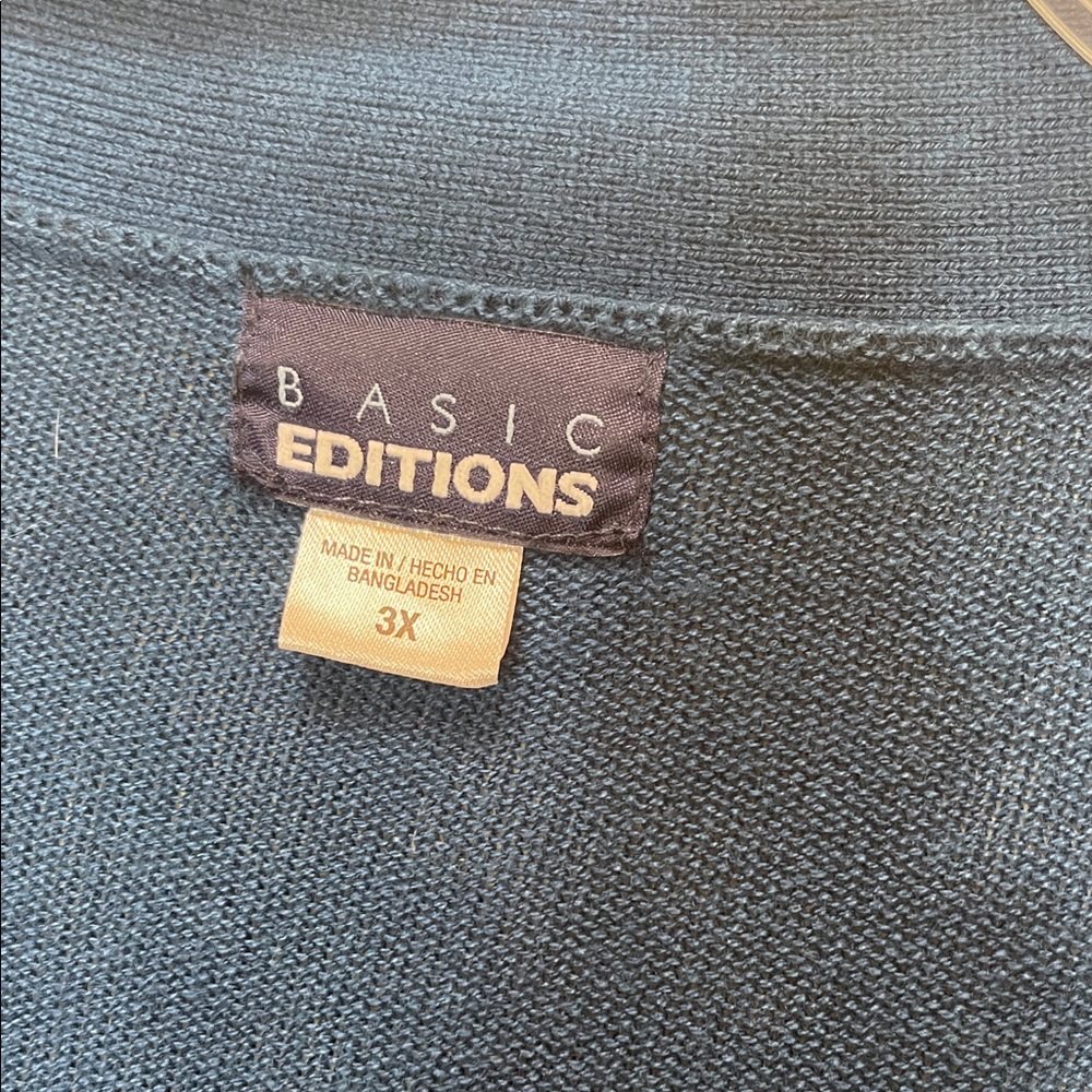 Basic Editions Teal Open Front Cardigan - Picture 9 of 9